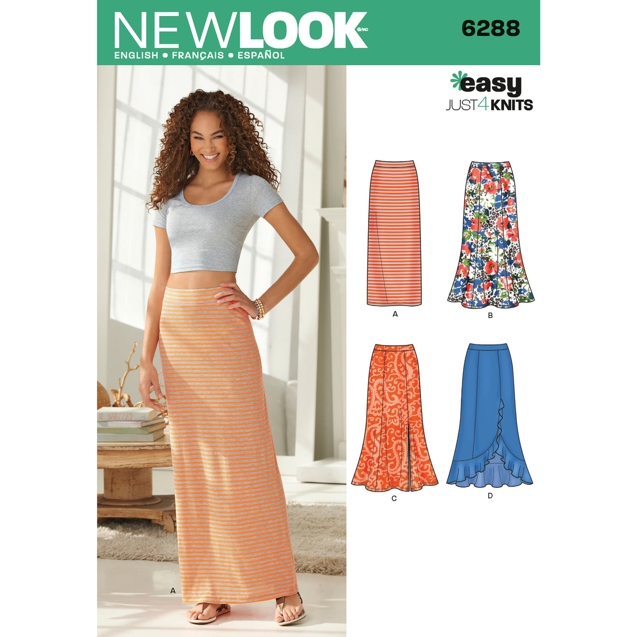 New Look Misses' Pull on Knit Skirts 6288 - Paper Pattern, Size A (8-10-12-14-16-18-20)