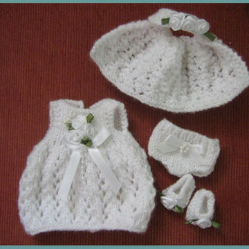 5" Berenguer Doll Bridal Outfit