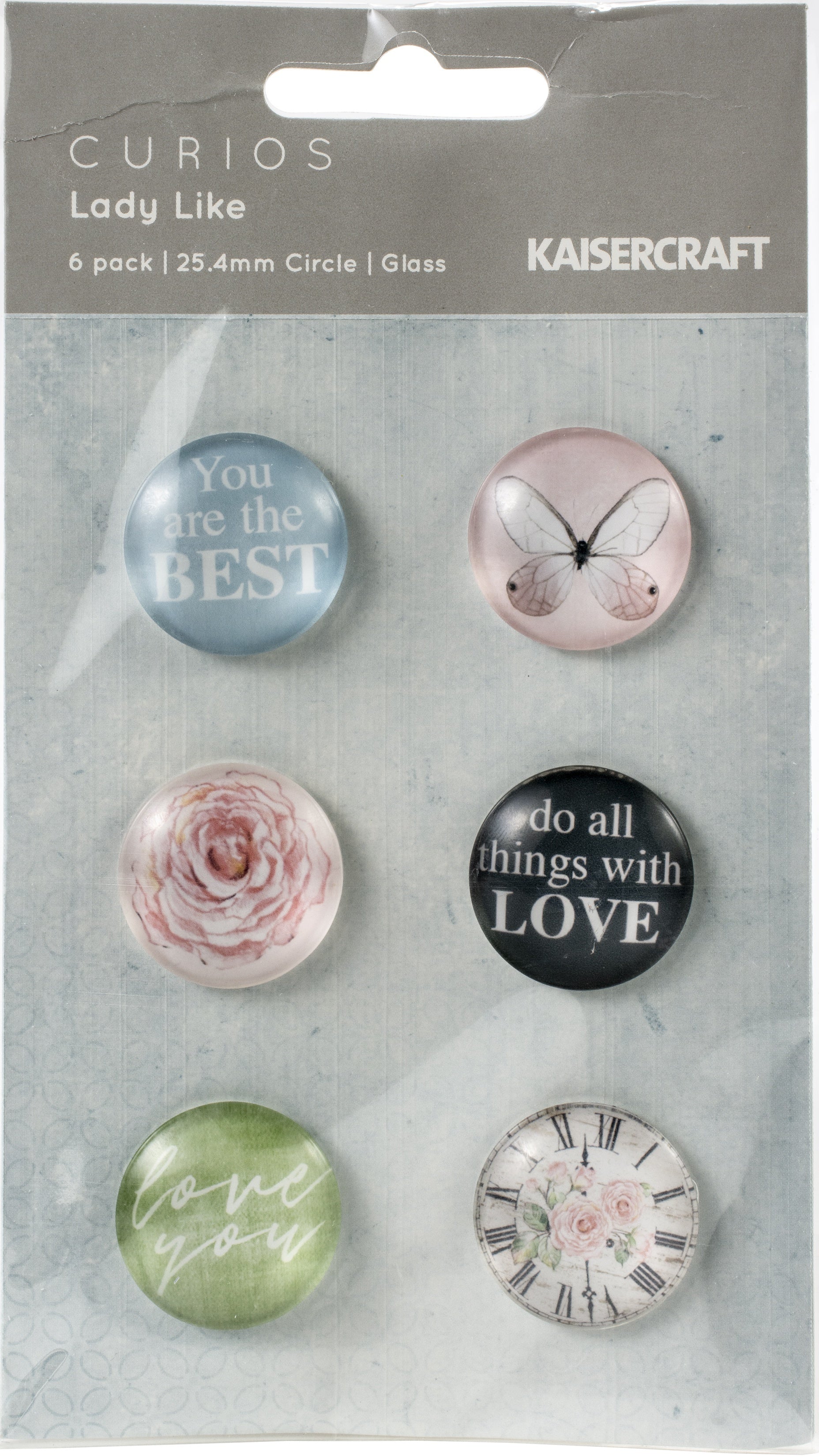 Kaisercraft Lady Like Adhesive Curios 6/Pkg - 606438
