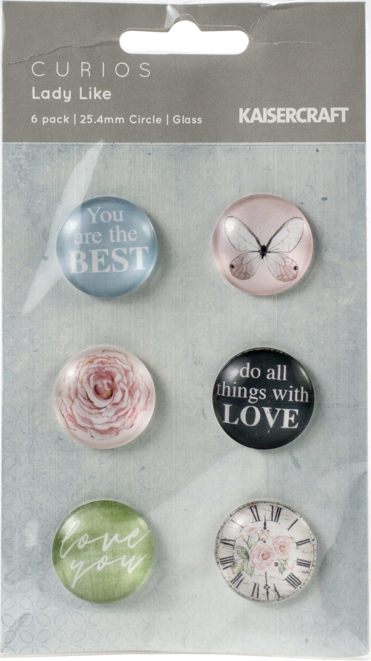 Kaisercraft Lady Like Adhesive Curios 6/Pkg - 606438