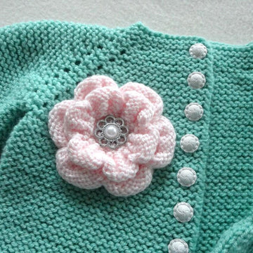 Knitting PATTERN Baby Jacket Garter Stitch Baby Girl Cardigan Scarlett