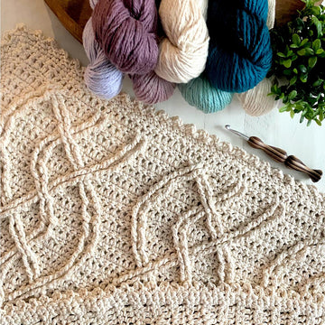 Inishmore Crochet Cable Blanket