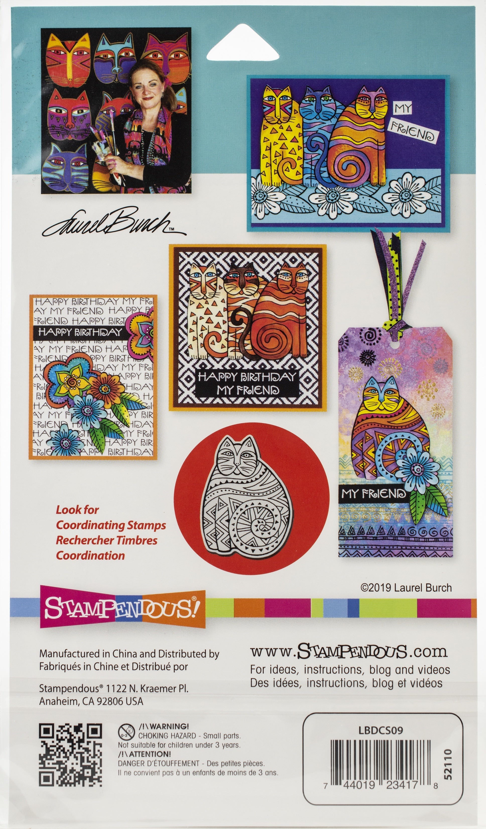 Stampendous Laurel Burch Dies - Feline Blooms