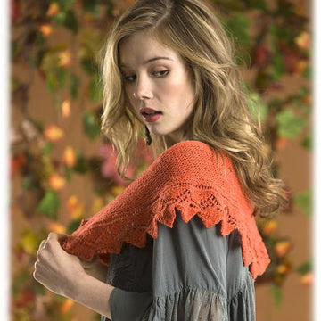K550-Lace Leaf Shawlette