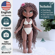 Crochet Doll Base Pattern - 12” Michelle Amigurumi PDF
