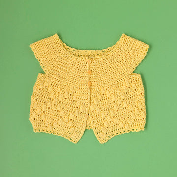 Morning Dew Cardigan - Cardigan Crochet Pattern in Paintbox Yarns Cotton DK