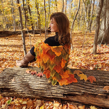 Maple Leaf Crochet Shawl