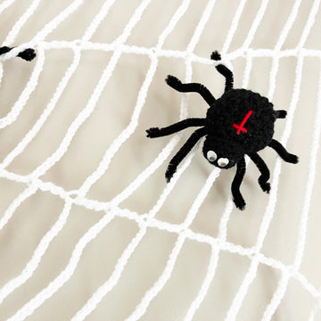 Spiders on Cobweb Crochet pattern Halloween wall decoration Crochet cross spiders Spooky decor Crochet web