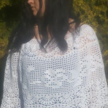 Crochet Poncho "Pansy Afternoons"
