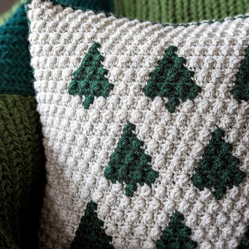 Pretty Pines Throw Pillow