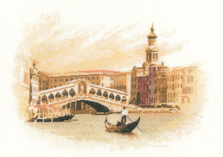 Heritage The Rialto, 14 count Aida Cross Stitch Kit - 29cm x 20cm