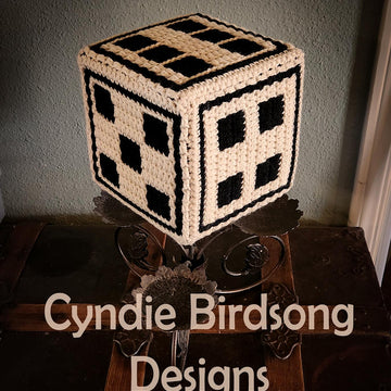 Large 3D Rollable Dice - mosaic crochet