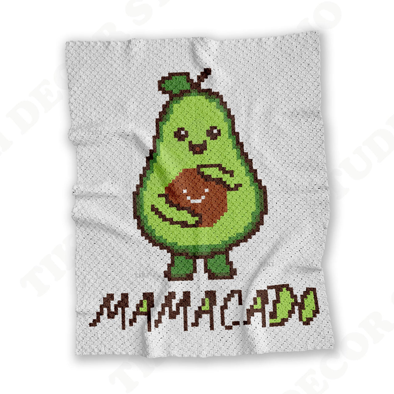 Mamacado Funny Blanket Corner-to-Corner Crochet Pattern Pregnancy Throw