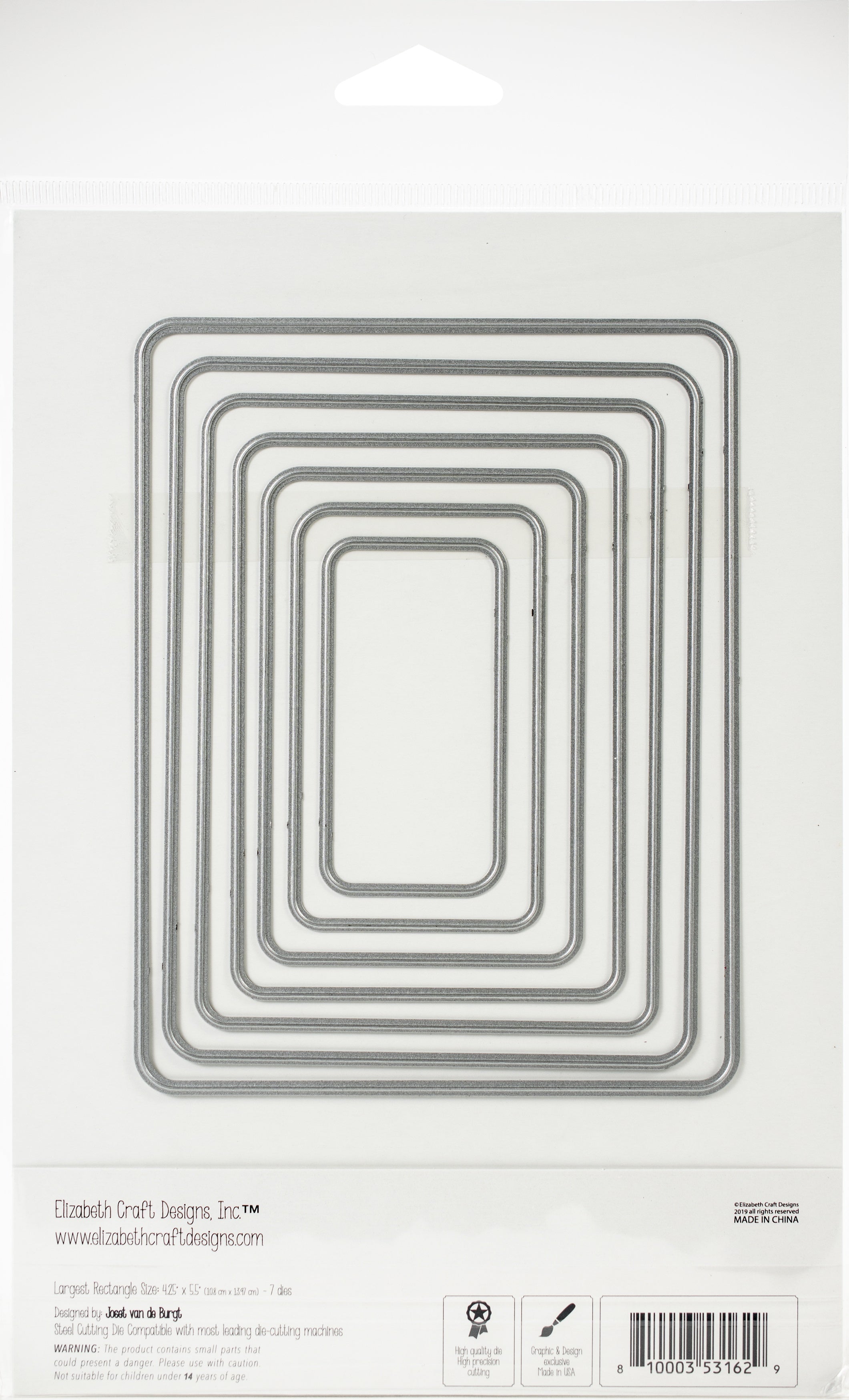 Elizabeth Craft Designs Elizabeth Craft Metal Die - Fitted Rounded Rectangle