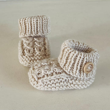 Baby Mock Cable Booties
