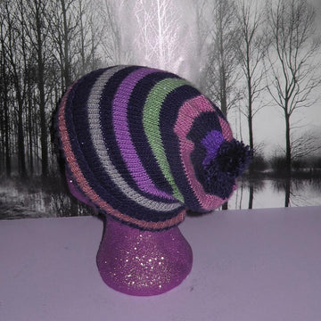Stripe Bobble Slouch