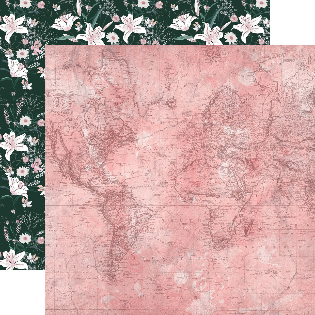 Kaisercraft Lily & Moss Double-Sided Cardstock 12"X12" 10/Pkg - Flora