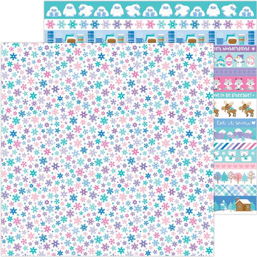 Doodlebug Winter Wonderland Double-Sided Cardstock 12"X12" 25/Pkg - Snow Wonder