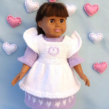 Hearts and Flowers, Knitting Patterns fit American Girl and other 18-Inch Dolls