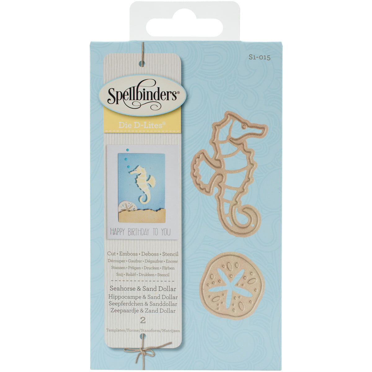 Spellbinders Shapeabilities Die D-Lites - Seahorse & Sand Dollar