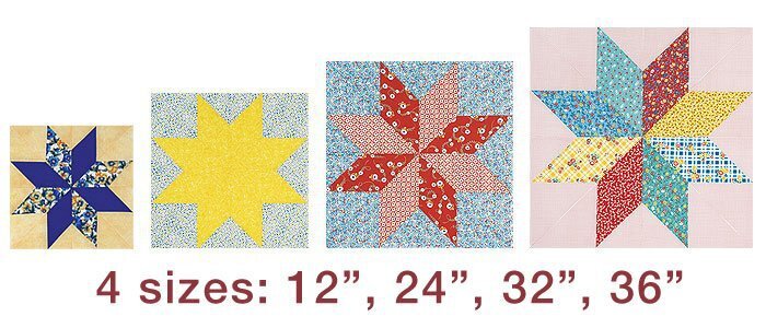 Clover Lone Star Collection Patchwork Template