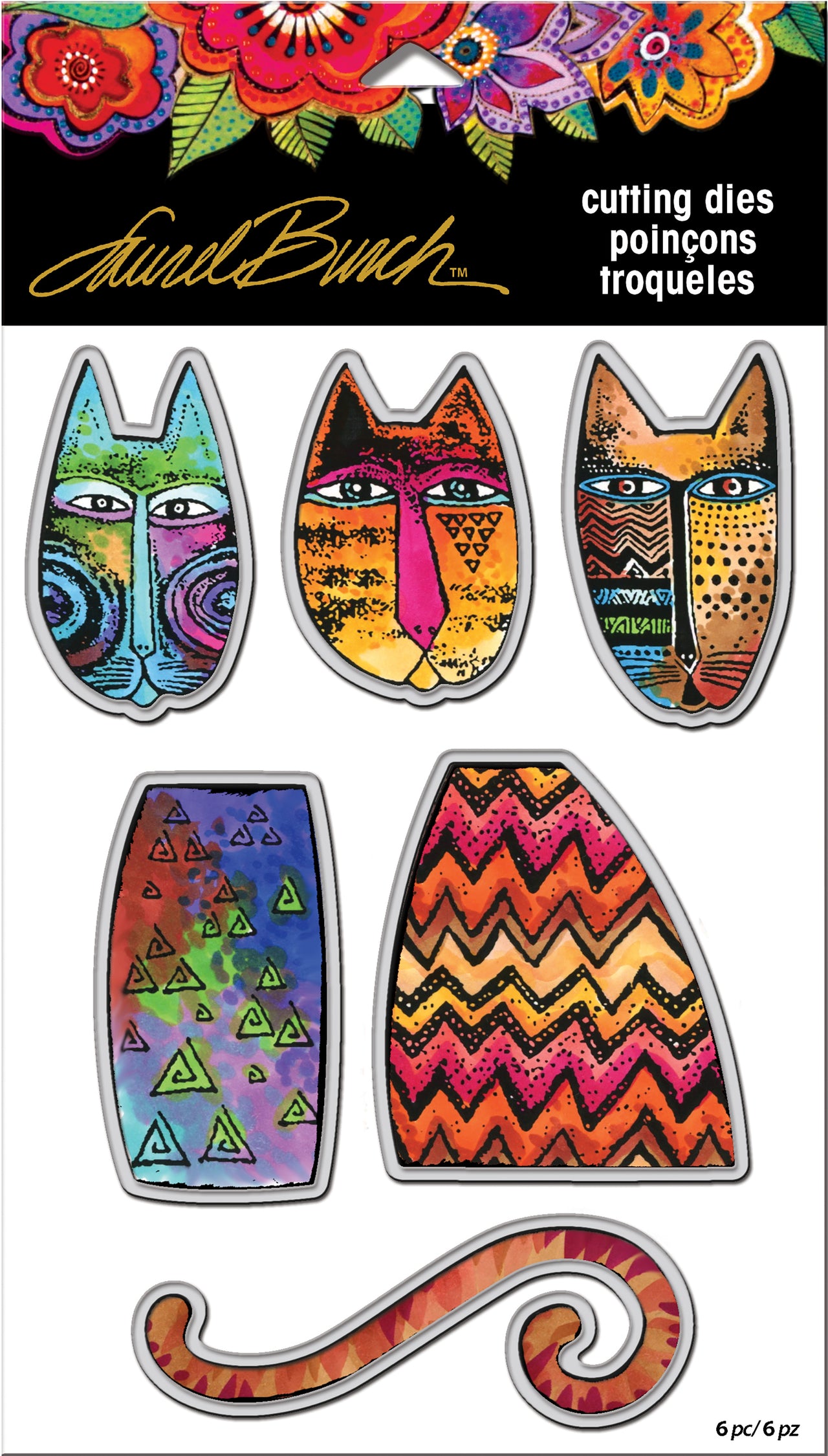 Stampendous Laurel Burch Die Set - Tribal Cats