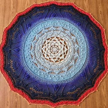 Radiant Rose Mandala Blanket