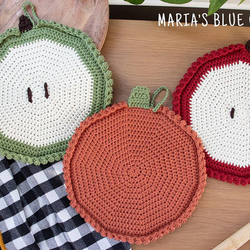 Pumpkin and Apple Potholder