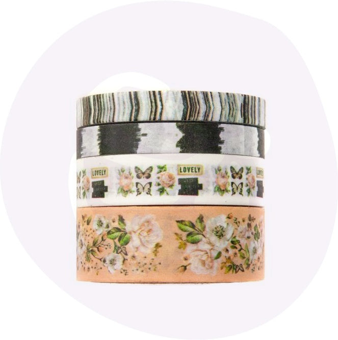 Prima Marketing Apricot Honey Decorative Tape 4/Pkg - 10yd Each