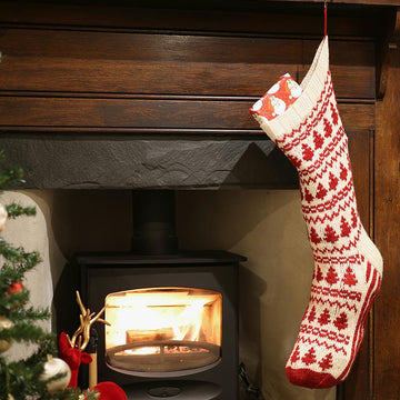 Pine Wood Christmas Stocking