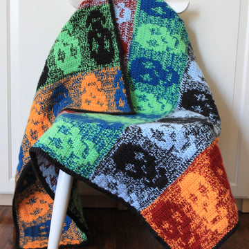 Crochet Skull Pattern: Reversible Crochet Skull Blanket