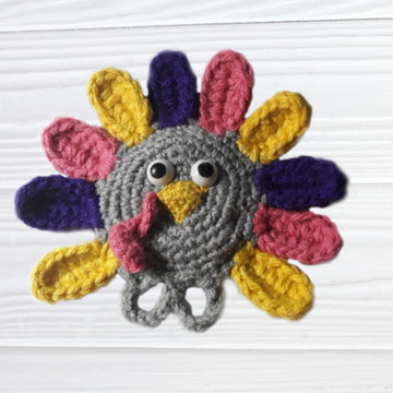 Thanksgiving crochet, Kids hand Turkey: Finger Puppets, Friendsgiving decor Pattern PDF