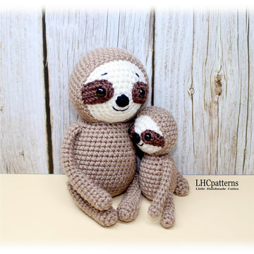Sloth Mother and Baby Crochet Pattern