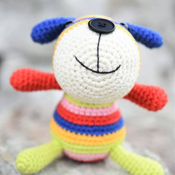 Stripy sock puppy