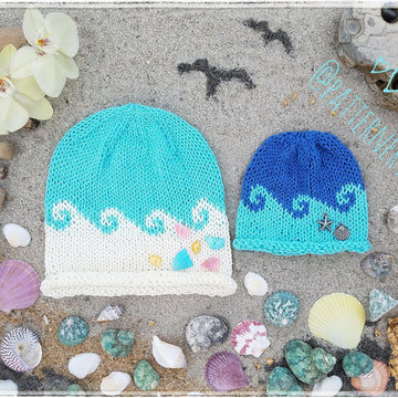 Swirly Waves beach beanie