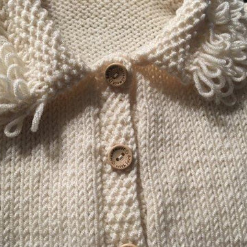 Baby Cardigan with loopy trim
