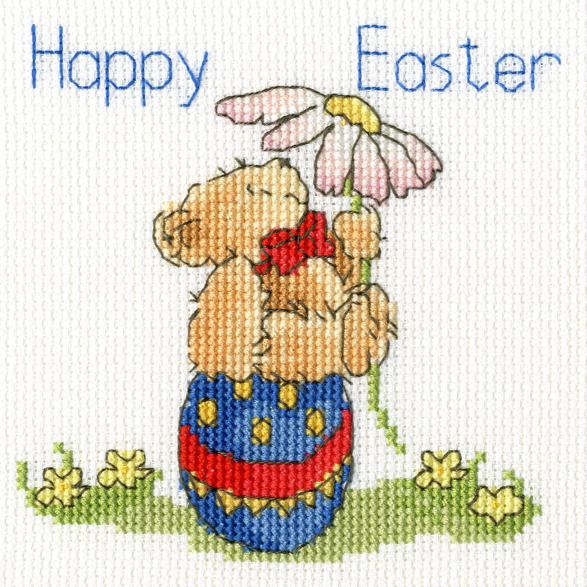 Bothy Threads Easter Teddy - 10cm x 10cm