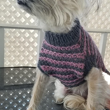 Snazzy Stripes Dog Sweater - XS,S, M