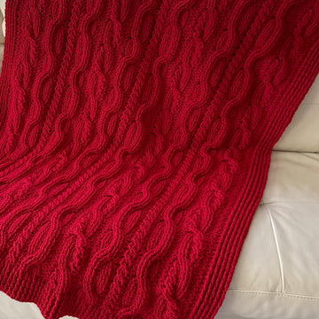 Bonnie's Christmas Cabled Throw