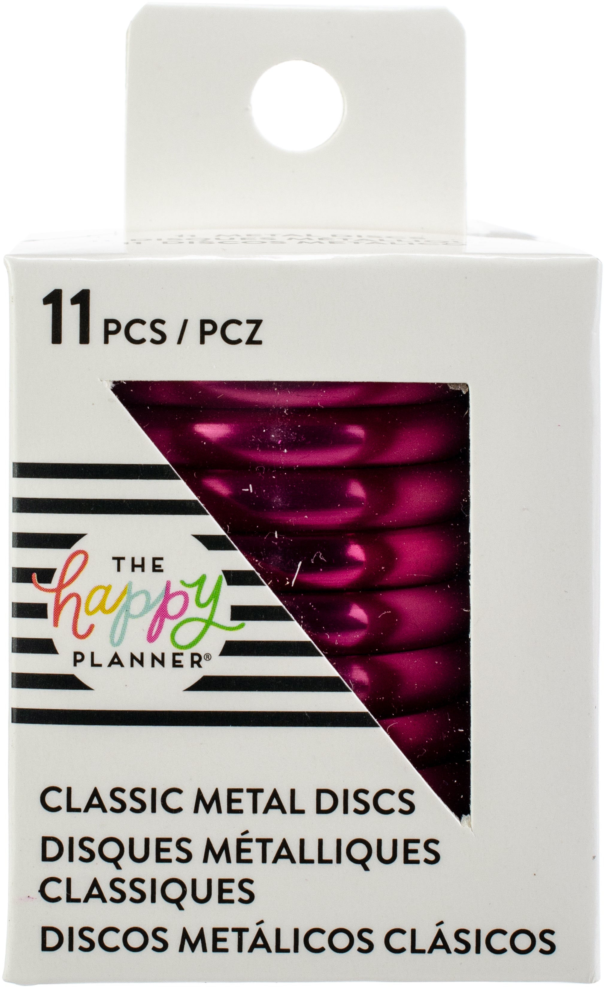 Happy Planner Medium Metal Expander Discs 11/Pkg - Hot Pink