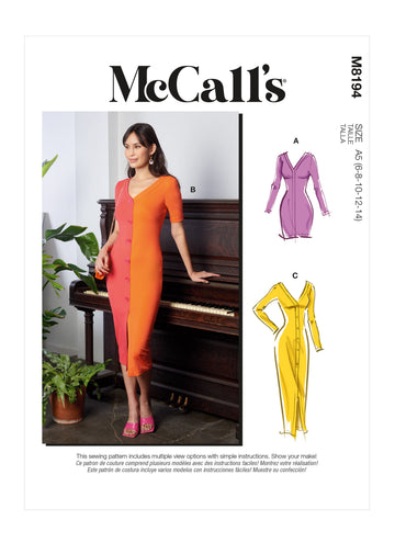 McCall's Misses' Dresses M8194 - Sewing Pattern