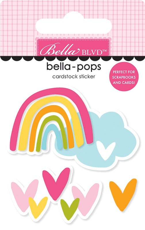 Doodlebug Squeeze The Day Bella-Pops 3D Stickers - Follow The Rainbow