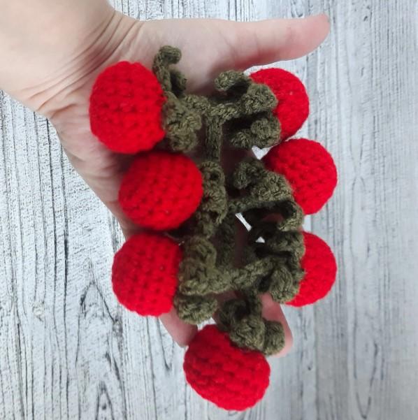 Crochet Cherry Tomato Plant Pattern: Montessori Baby Toy (PDF Pattern)