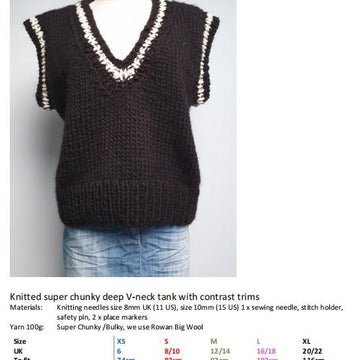 Super chunky deep V-neck tank