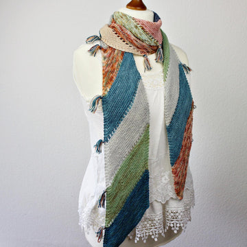 Scrappy Scarf / Perfect Stash-Busting Knitting Pattern