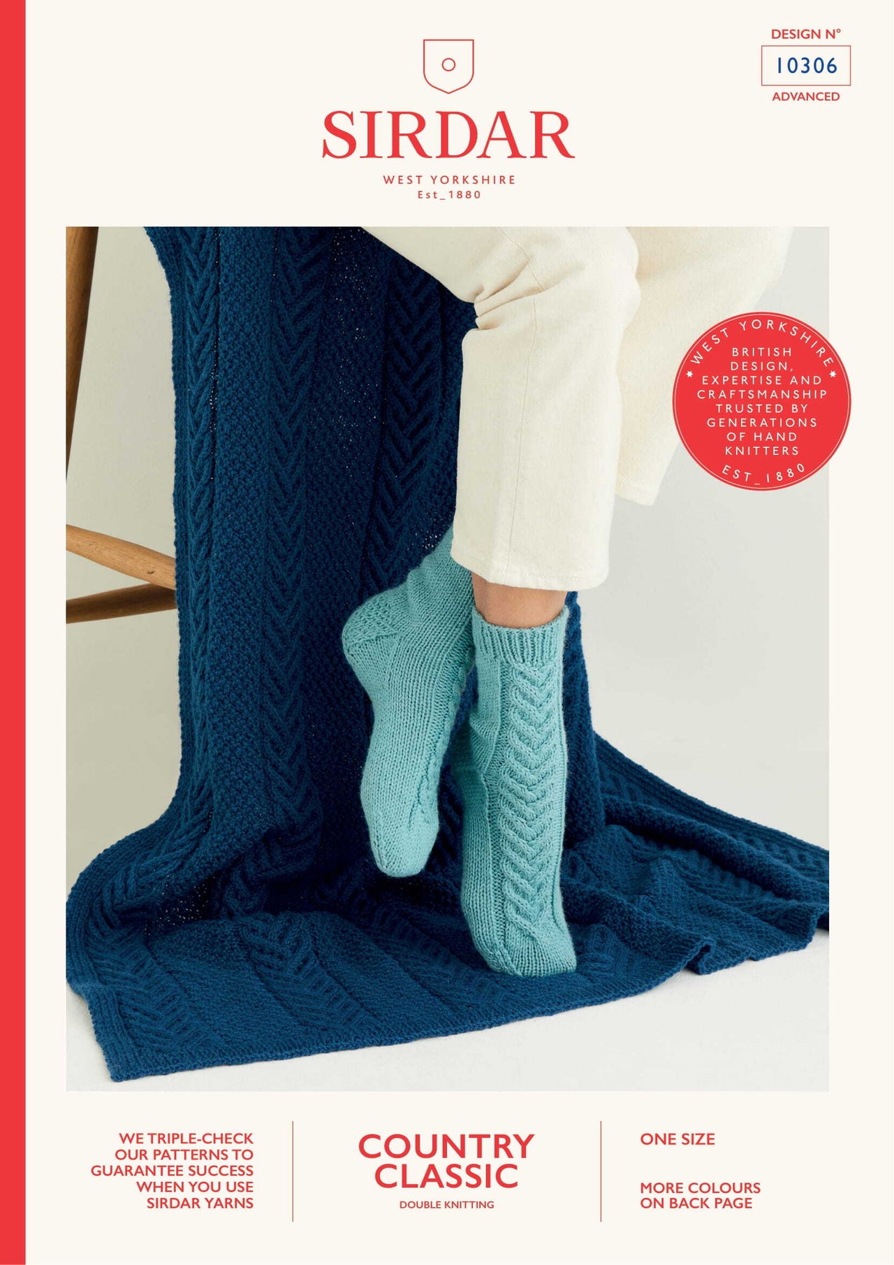 Blanket & Socks in Sirdar Country Classic DK - 10306 - Downloadable PDF