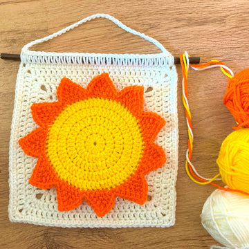 Sun wall hanging by HueLaVive