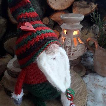 Toy Knitting Patterns Christmas- Knit gnome a cute soft toy a gift for son