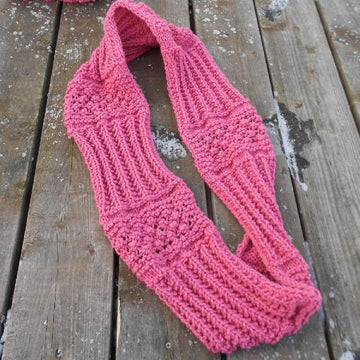 Ribbed Raspberries Infinity Scarf