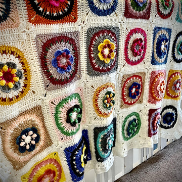 Colour Burst Flower Blanket